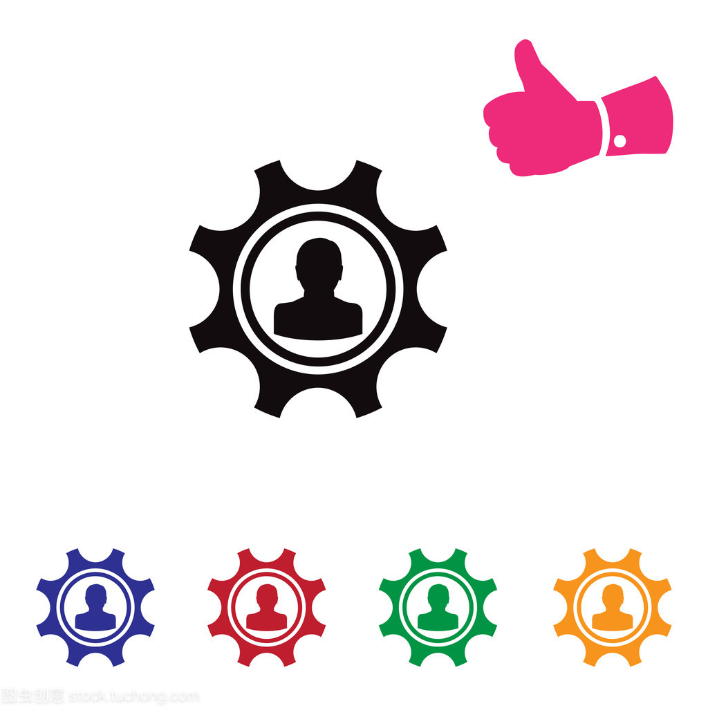 齒輪矢量圖標(biāo) 平面設(shè)計(jì)中的機(jī)械美學(xué)